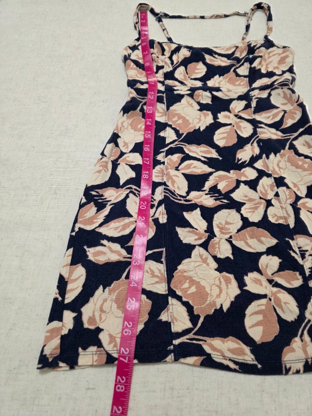 Free People Bring it Back Navy Blue Floral Print Mini Dress - Picture 6 of 11